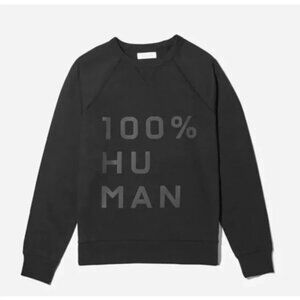 Everlane The 100% Human Typography Sweatshirt in Black